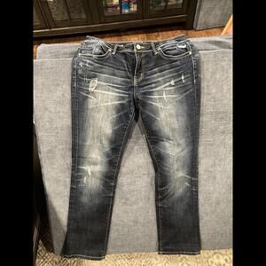 Buckle Black Women's Straight Jeans - Dark Distressed, Size 29x32, Style #53